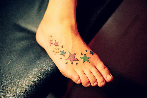 star foot tattoos