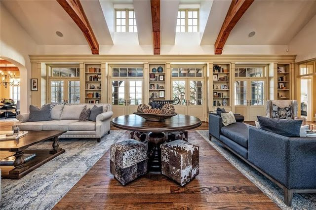 Living room Matt Rhule house Waco, TX