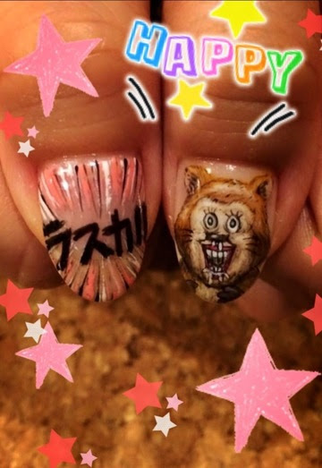 漫 画太郎ラスカルネイル親指 ぶえちゃん のネイル ネイルクルー