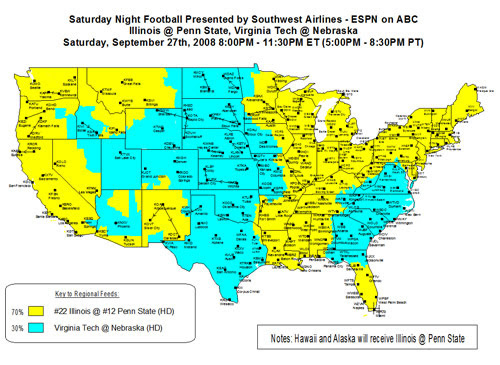 Illinois Penn State coverage map