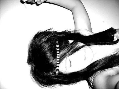 hot scene girl with long black hair