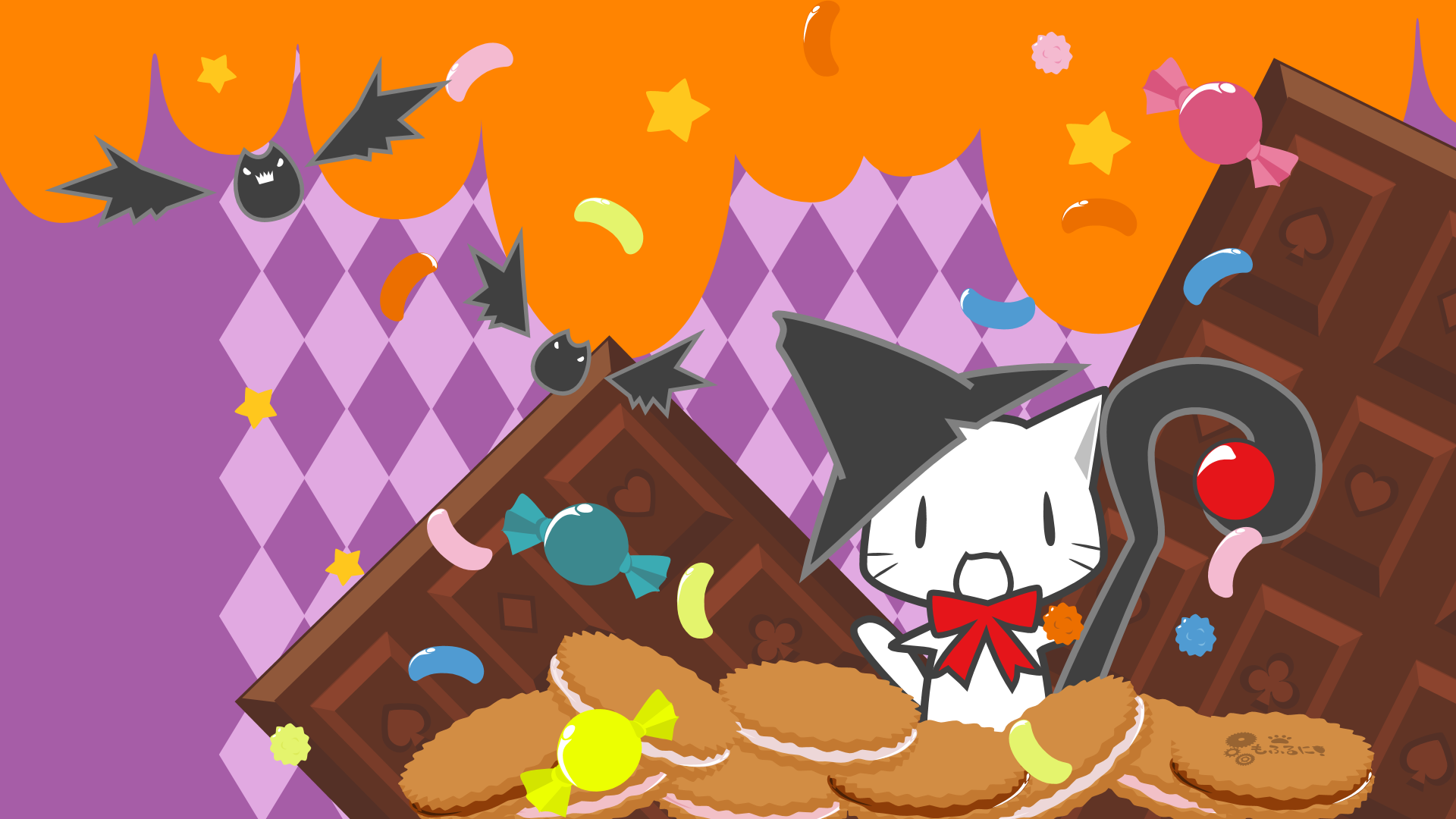 にゃんこ ハロウィン Pc壁紙バージョン もふるに