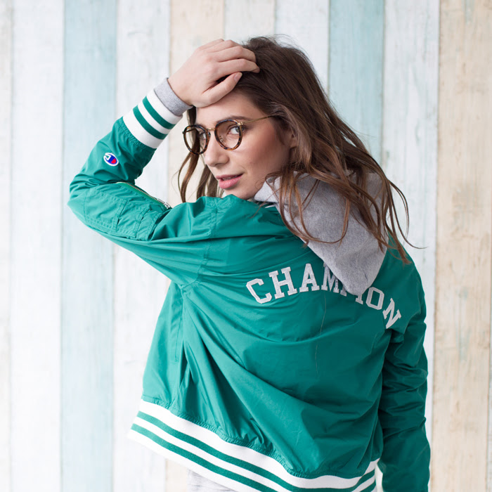 Champion チャンピオン レディース スナップベースボールジャケット Champion グリーン Cw K602
