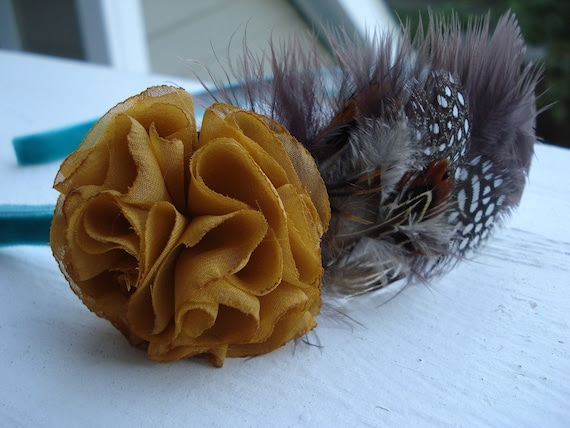 Miss Penelope - Flower and Feather Headband