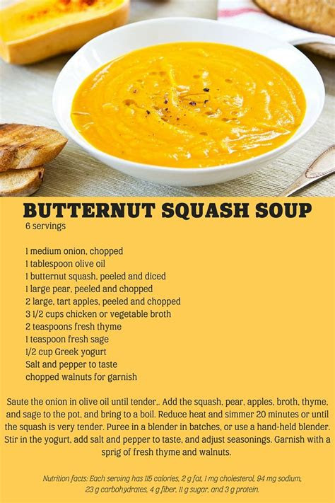 butternut squash soup recipe heart healthy foods