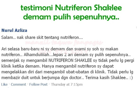 testimoni nutriferon