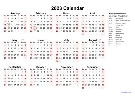 This would be an amazing option for a pretty home or stylish workspace that embraces pastel palettes and soft hues. printable calendar 2023 one page with holidays single page 2023