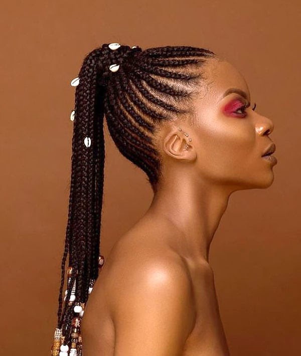 Fishtail Braid Ponytail Black Girl
