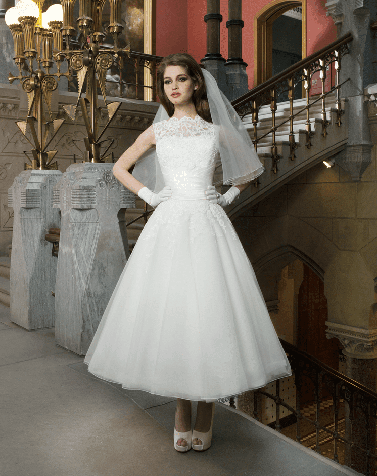 Justin Alexander 8706 Tea Length Dress - Sell My Wedding