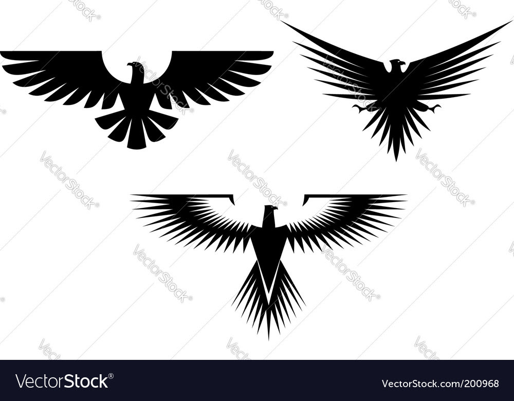 Eagle Tattoos Vector. Artist: Seamartini; File type: Vector EPS 