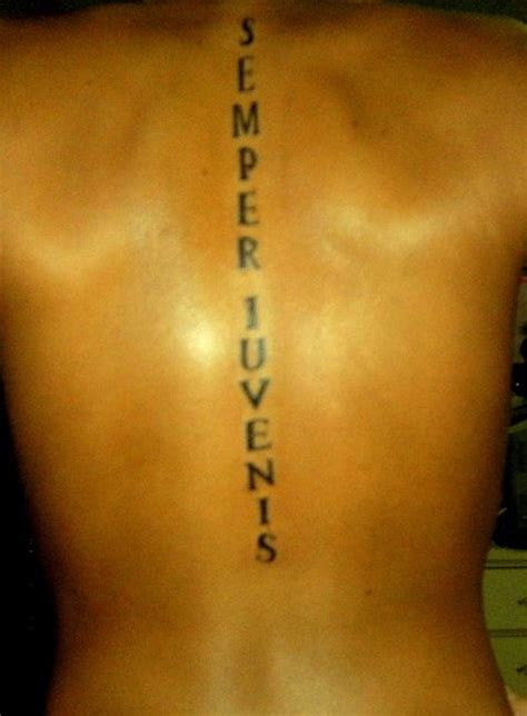young latin spine dont tattoo