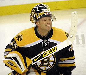 Goalie Tim Thomas, NHL Hockey player for the B...