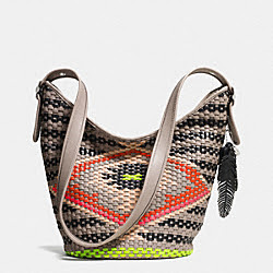 DUFFLE IN WOVEN LEATHER - COACH f35053 - SVE2M