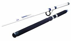 Okuma Fishing TU-120 Tundra 12-Foot 2-Piece Surf/Pier Spinning Rod (Large, White/Blue)