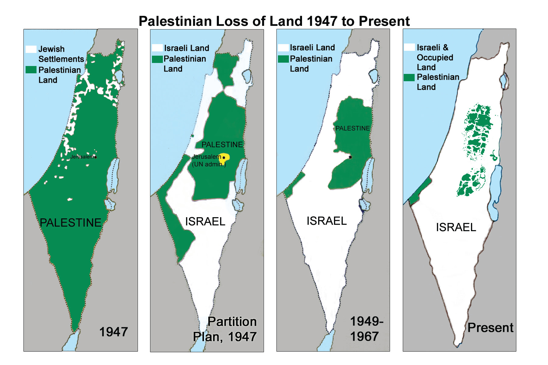 Shrinking Palestine Map Cards