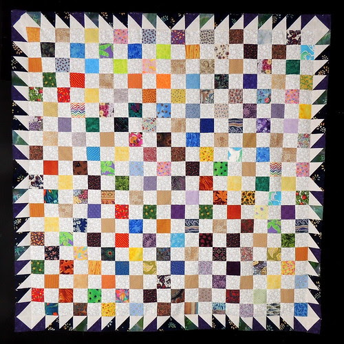 Checkerboard with Sawtooth Border