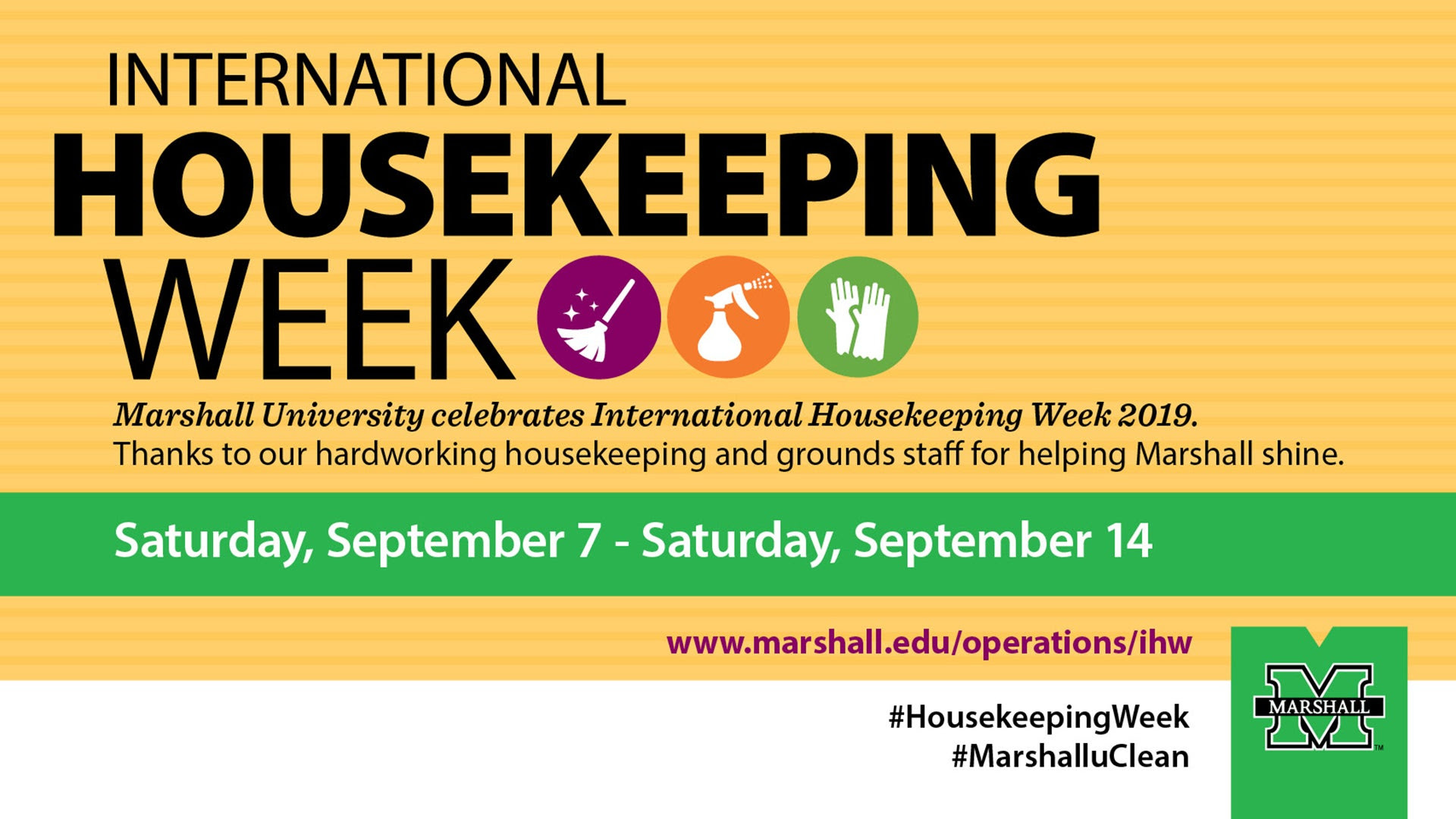 International Housekeeping Week Marshall University Operations