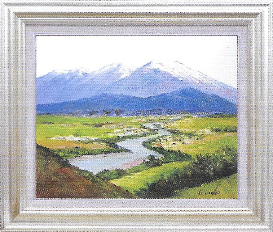 絵画 絵画購入 アート·美術品·骨董品·民芸品 絵画 アート【送料無料 ポスター】絵画□遠藤勝□稲荷山より千曲川眺望 シャガール ピカソ ゴッホ  ディズニー【送料無料】絵画□遠藤勝□稲荷山より千曲川眺望 F6□油絵□風景画□自然□油彩画□手描き□額装込□新築祝い ...