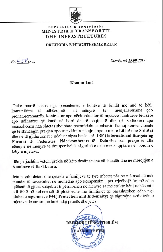 porti detar komunikate