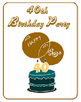40th Birthday Party Games on 40th Birthday Invitation Printable Du  An   Ech