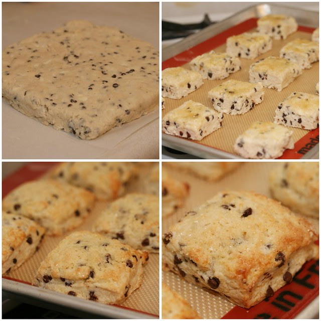 Chocolate Chip Cream Scones Collage