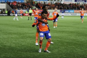 Michael Barrantes volvió al gol en Noruega. Foto crlegionarios