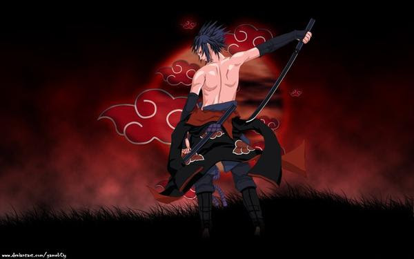 naruto sasuke akatsuki. -Sasuke wearing the Akatsuki
