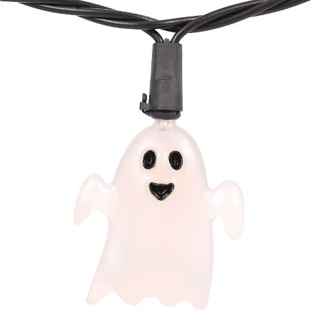 Halloween Color Change Ghost Lights 10Ct product details page