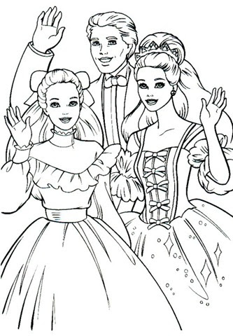 barbie coloring pages for kids. Barbie Printable Coloring
