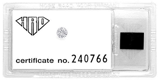 Foto 1, Diamant 0,51ct Brillant HRD lupenrein Top Wesselton 2SG, D5167