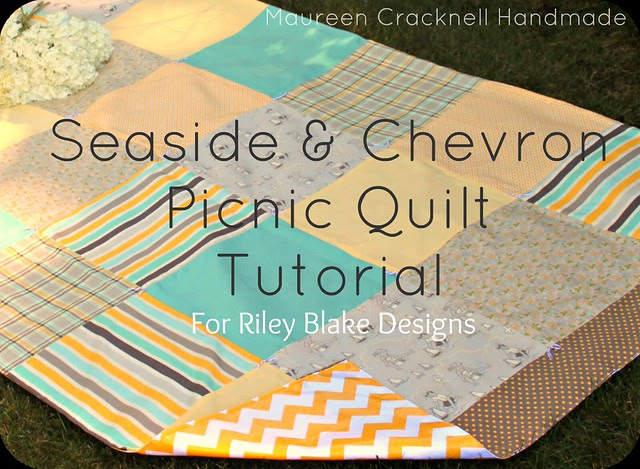 Seaside & Chevron Picnic Quilt Tutorial