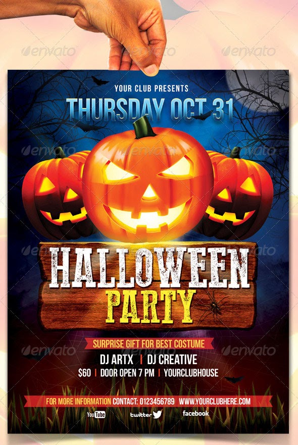 Free Halloween Party Invitation Template
