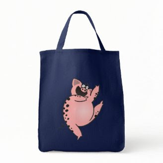 Cartoon Dancing Pig | Funny Dancing Cartoon Pig bags