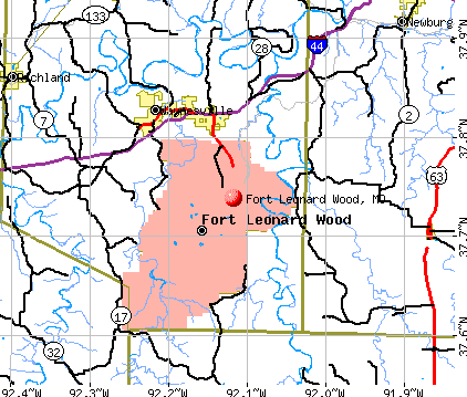 Map Fort Leonard Wood Missouri Fort Leonard Wood, Missouri (MO) profile: population, maps, real 