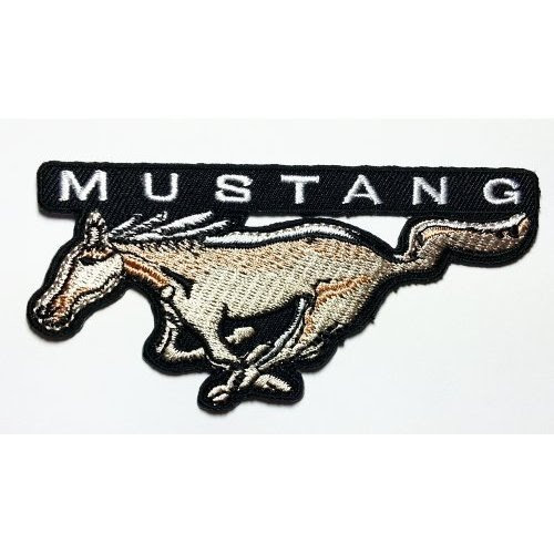  Ecusson brode Mustang Logo Patches 10x4.8 Cm Sew/iron on Vendu de R.M.A.