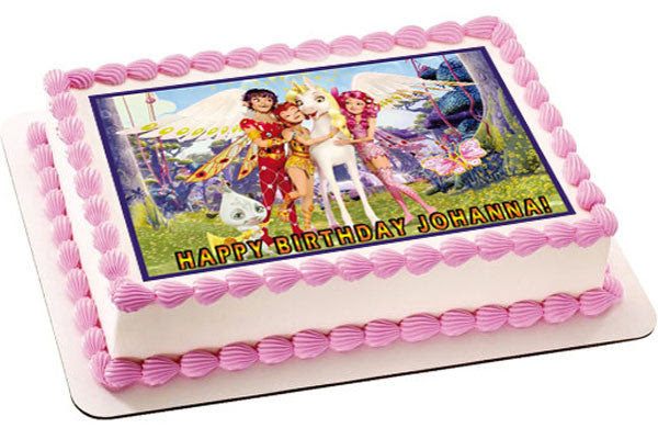 Cake Toppers Mia And Me Personalised Wafer Paper Topper For Large Cake Various Sizes 7 5 Home Garden