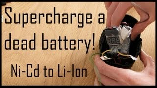 Supercharge a Dead Drill Battery (replace Ni-Cd with Li-ion) 07:29