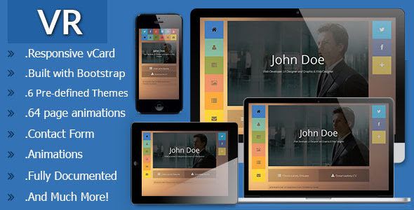VR - Themeforest Responsive vCard Template