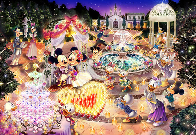 Ten D1000 457 ディズニー ナイトウエディング ドリーム オールキャラクター 1000ピース テンヨー の商品詳細ページです 日本最大級のジグソーパズル通販専門店 ジグソークラブ