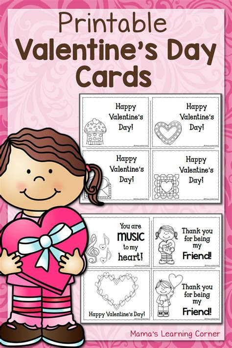 Personalize your own printable & online valentine's day cards. printable valentines day cards mamas learning corner