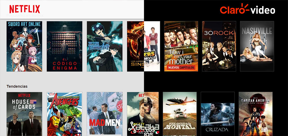 Netflix Clarovideo Interfaz