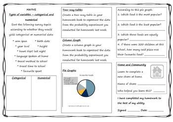  year 6 queensland homework sheets for unit 1 english maths tpt