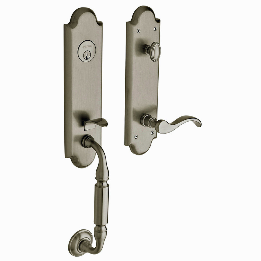 Shop BALDWIN Manchester Antique Nickel Single-Lock Keyed ...