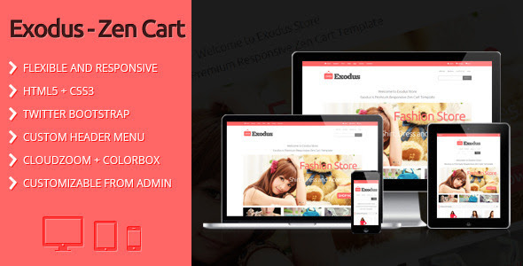 Exodus - Clean and Responsive Zen Cart Template - Zen Cart eCommerce