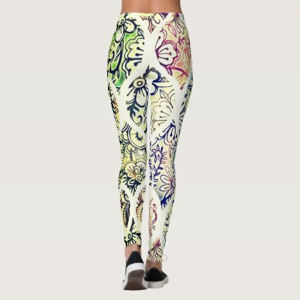 Candy Pop Floral Mandala Womens Leggings