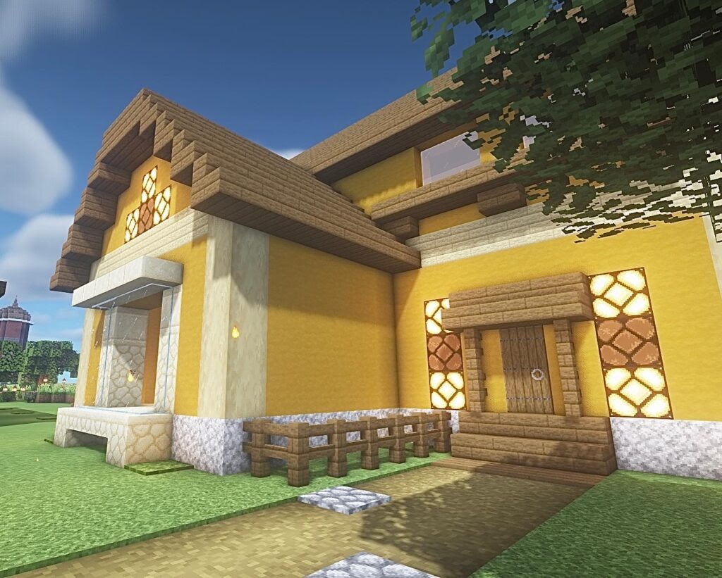 Minecraftbuild 黄色テラコッタの家 Horohorodays