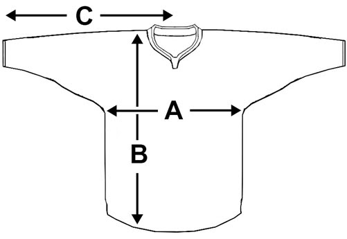 hockey jersey size chart reebok