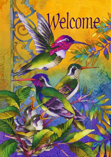 Toland Home Garden 119459 Hummingbird Home Garden Flag