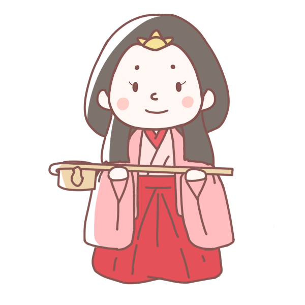 三人官女1のイラスト かわいいフリー素材が無料のイラストレイン