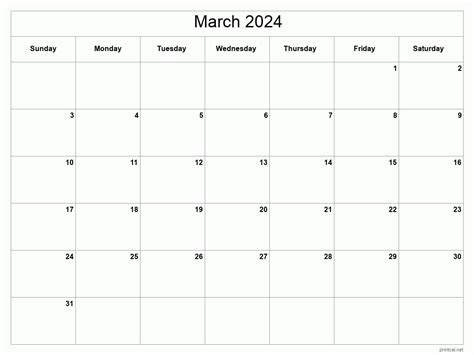 printable march 2024 calendar free printable calendars